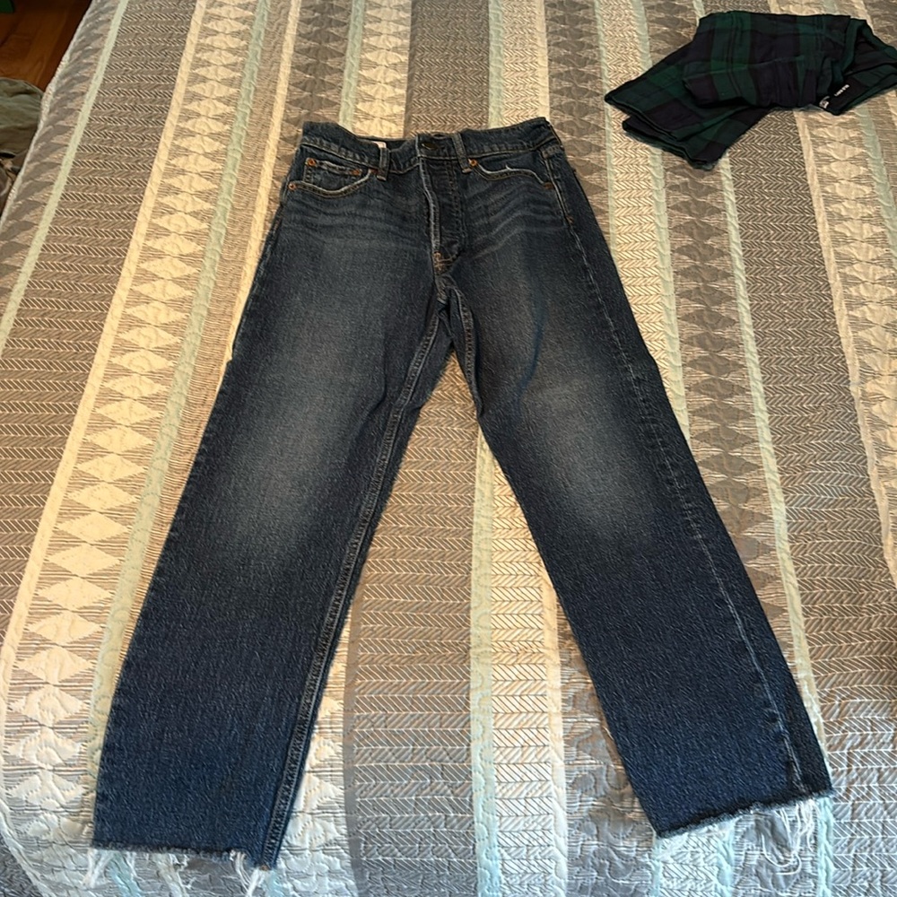Cheeky straight high rise jeans